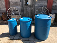 blue poly drums
