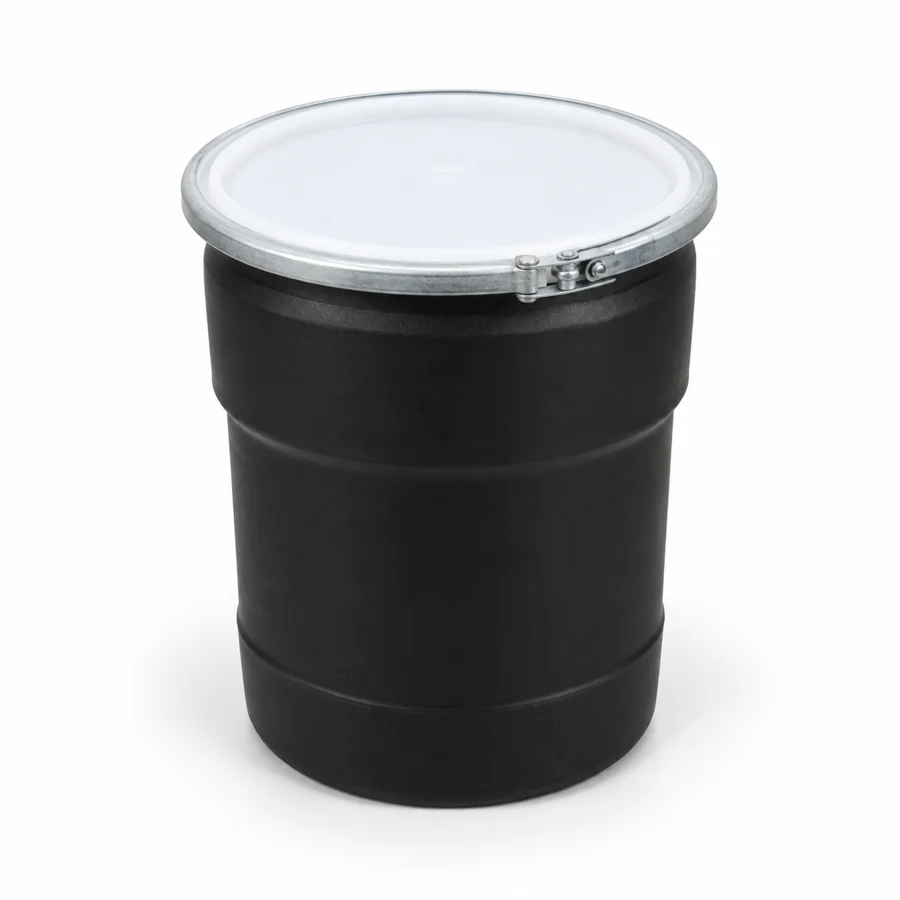 10-Gallon Open-Top Poly Barrel, representative product photo