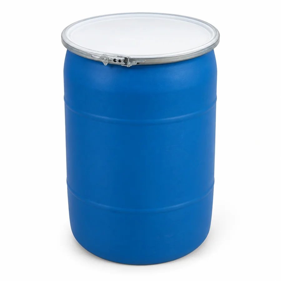 30-Gallon Open-Top Poly Barrel, representative product photo